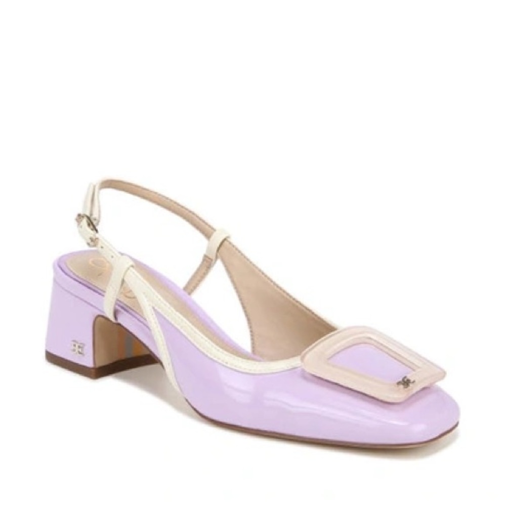 NEW Sam Edelman Tracie Slingback Pump Heel in Orchid Bloom Purple Lavender Sz 7